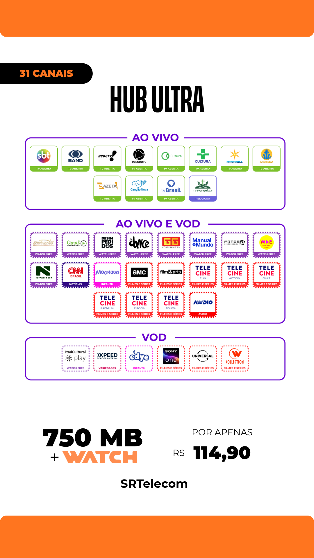 Plano Essencial + 750 Mega Fibra